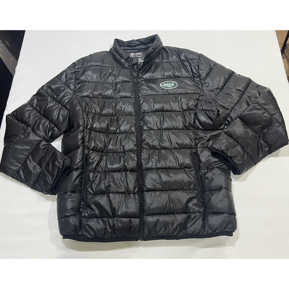 New York Jets Fanatics Puffer Jacket Mens XL Black NFL Proline Lightweight